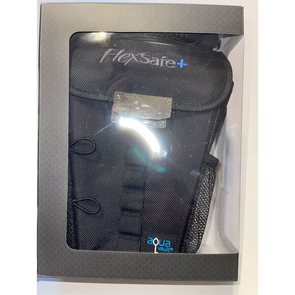 AQUA VAULT FlexSafe Plus Portable Safe W/ SOLAR POWER BANK & Motion Alarm - Picture 4 of 4